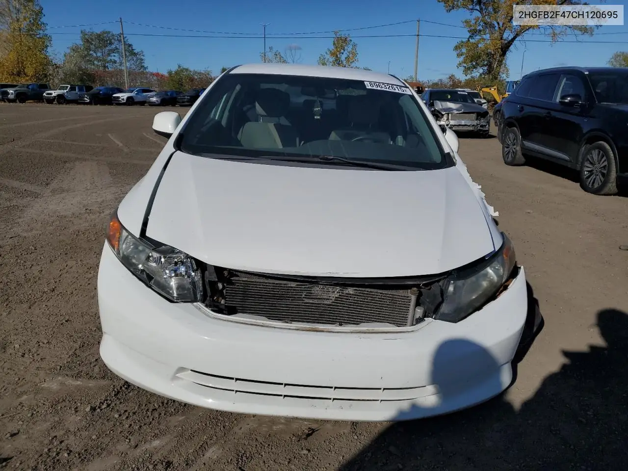 2HGFB2F47CH120695 2012 Honda Civic Lx