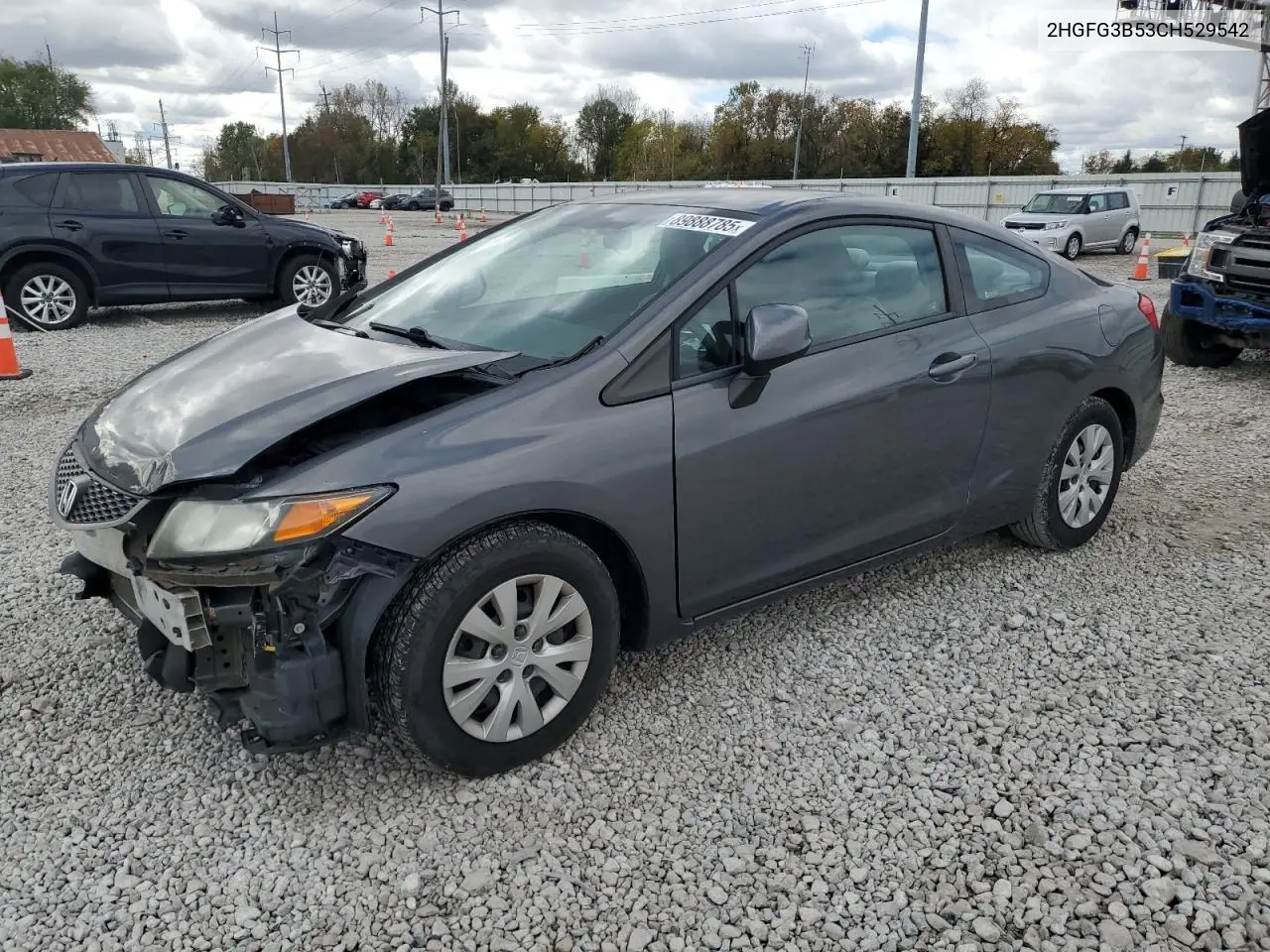 2HGFG3B53CH529542 2012 Honda Civic Lx