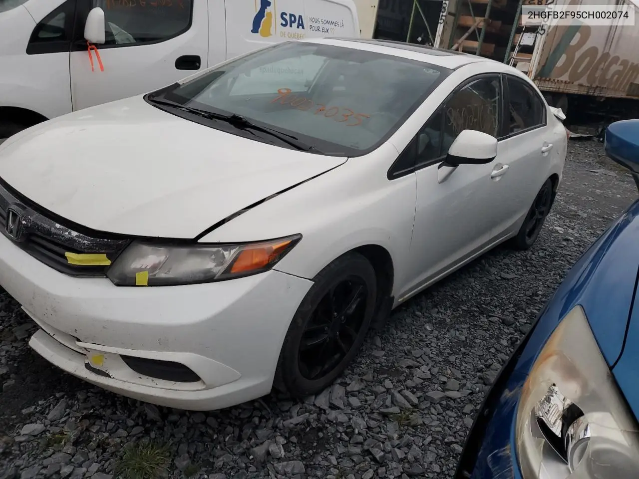 2HGFB2F95CH002074 2012 Honda Civic Exl