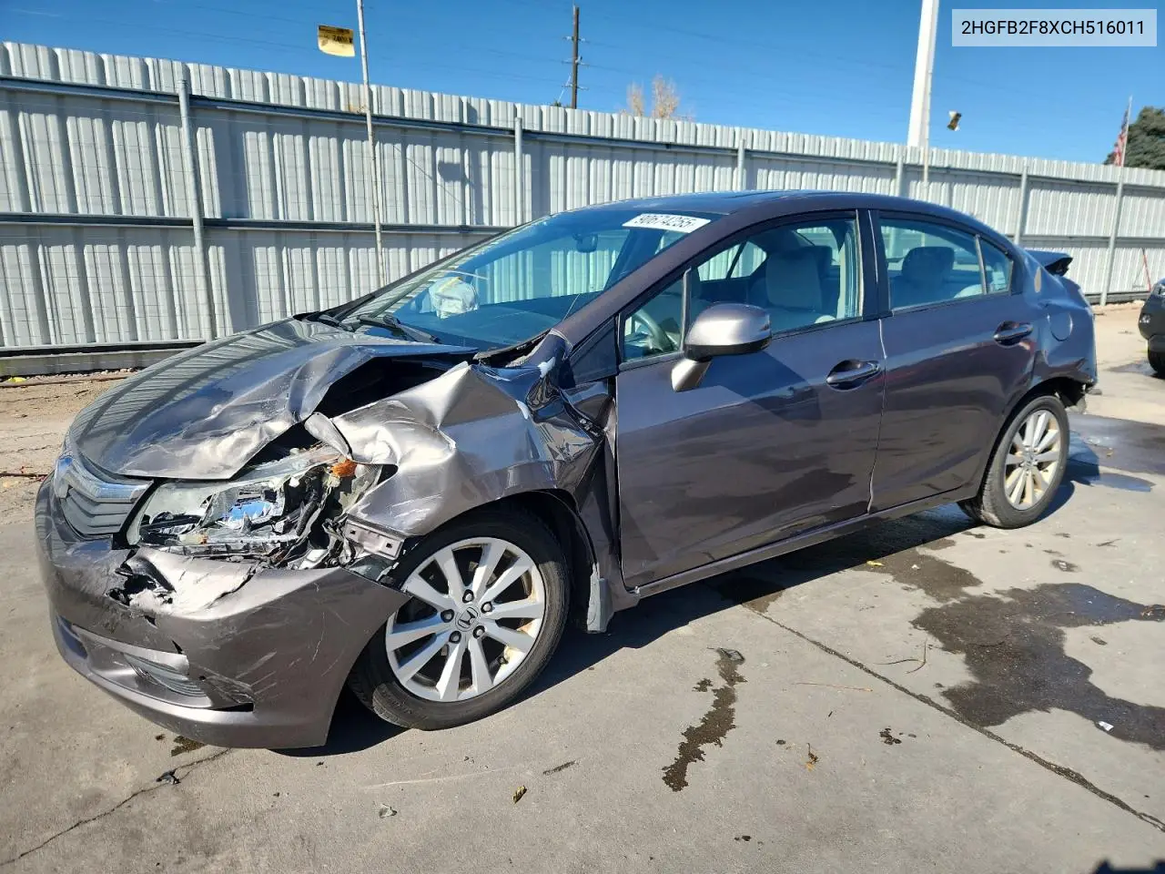 2HGFB2F8XCH516011 2012 Honda Civic Ex