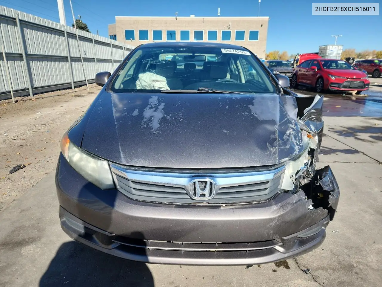 2HGFB2F8XCH516011 2012 Honda Civic Ex