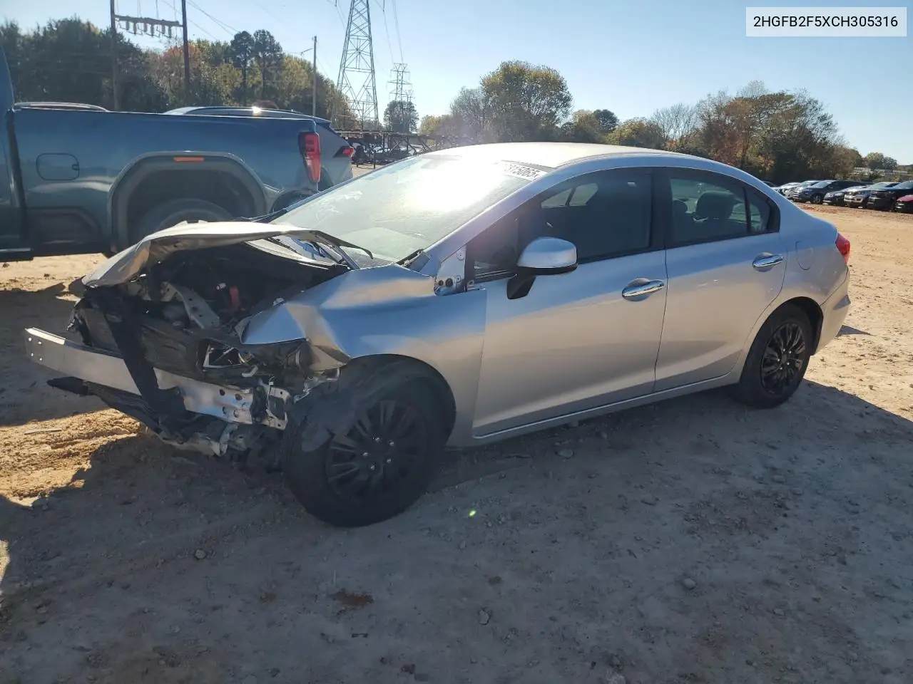 2HGFB2F5XCH305316 2012 Honda Civic Lx