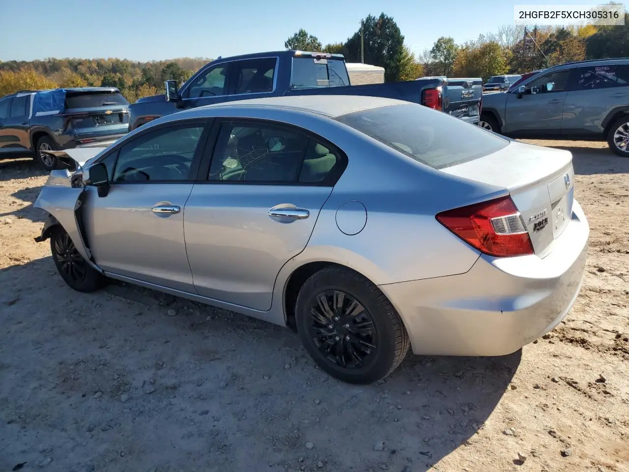 2HGFB2F5XCH305316 2012 Honda Civic Lx