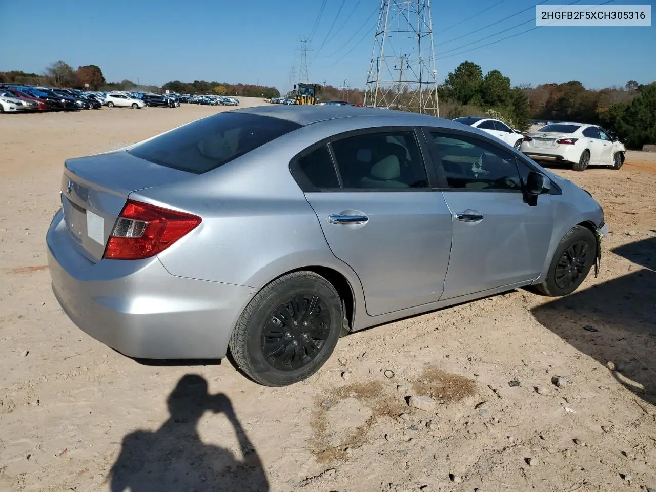 2HGFB2F5XCH305316 2012 Honda Civic Lx