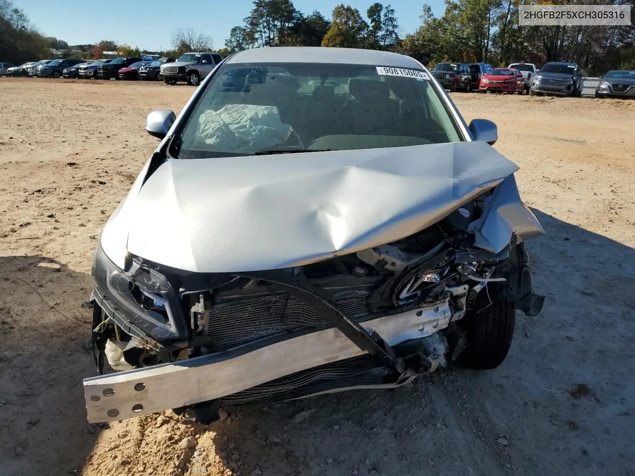 2HGFB2F5XCH305316 2012 Honda Civic Lx