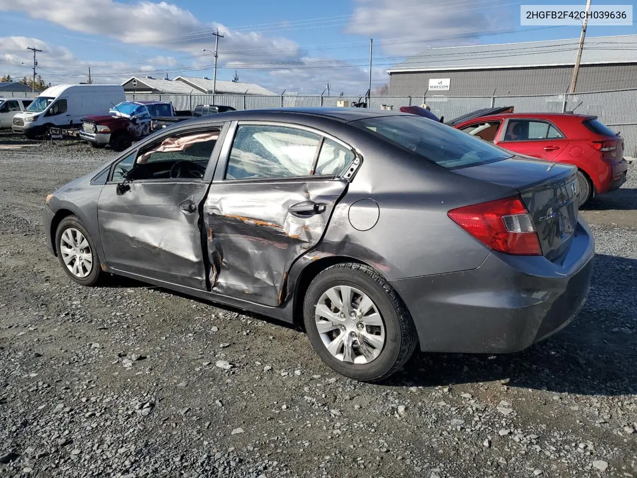2HGFB2F42CH039636 2012 Honda Civic Lx