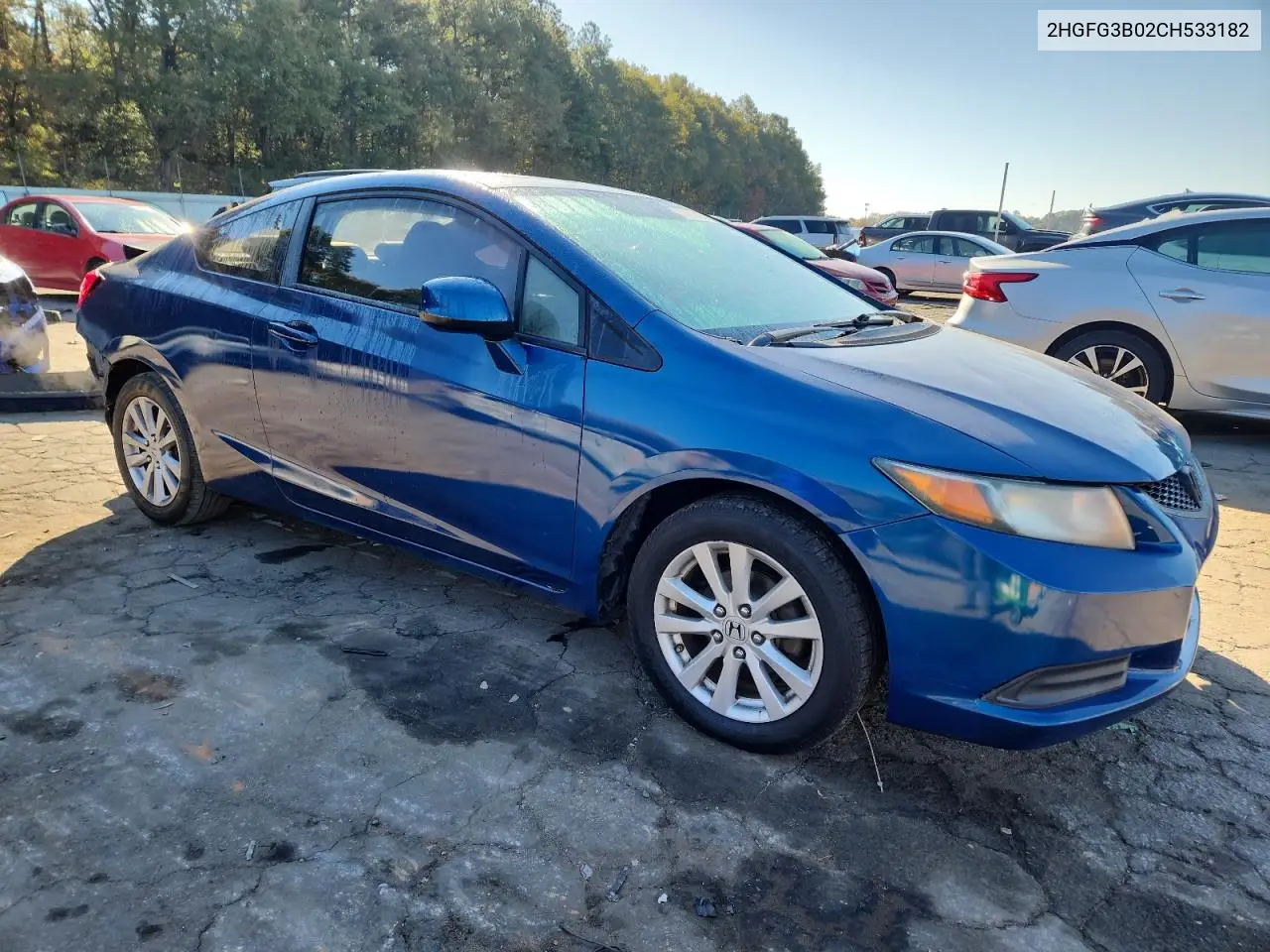 2HGFG3B02CH533182 2012 Honda Civic Exl