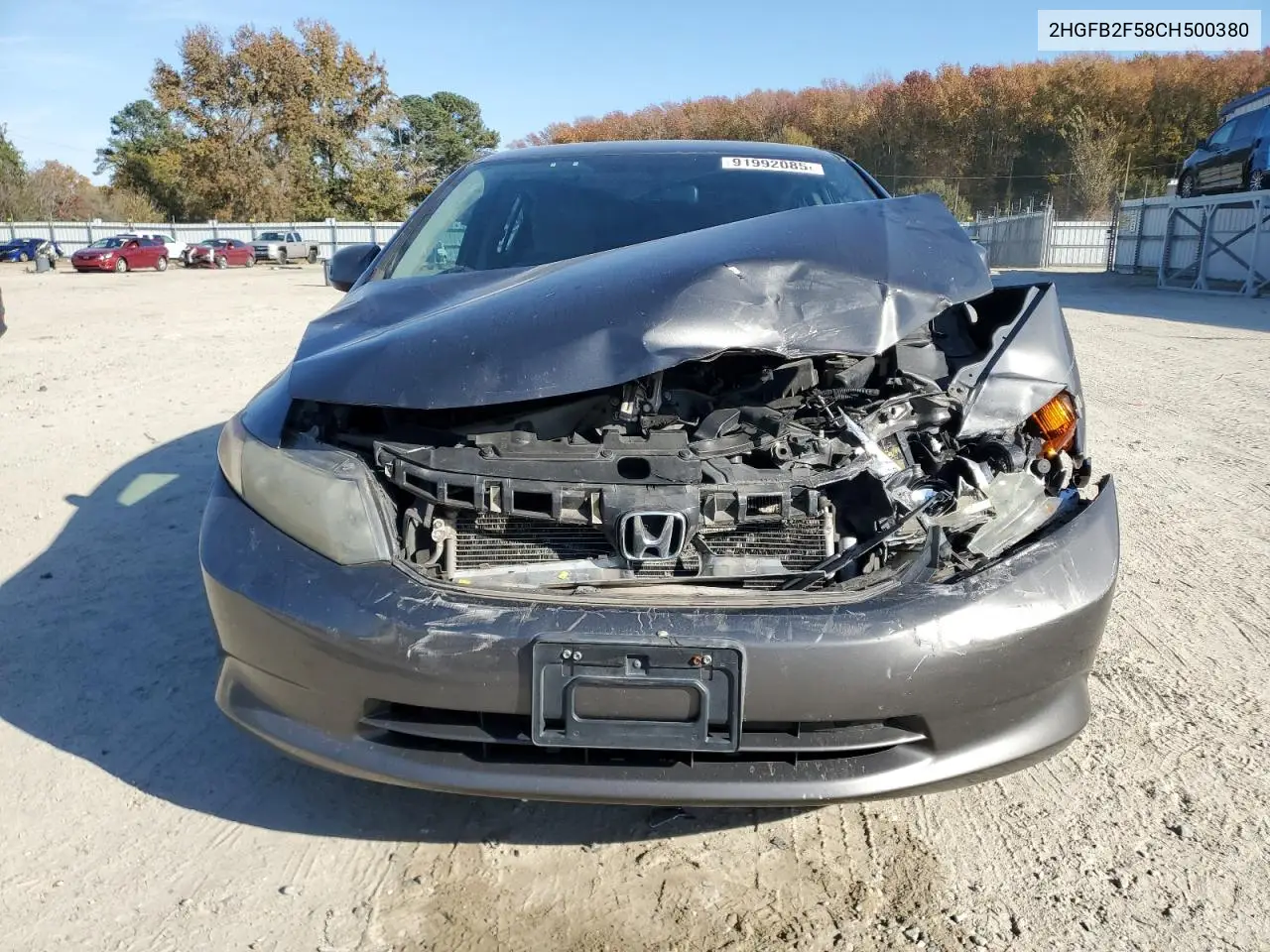 2HGFB2F58CH500380 2012 Honda Civic Lx