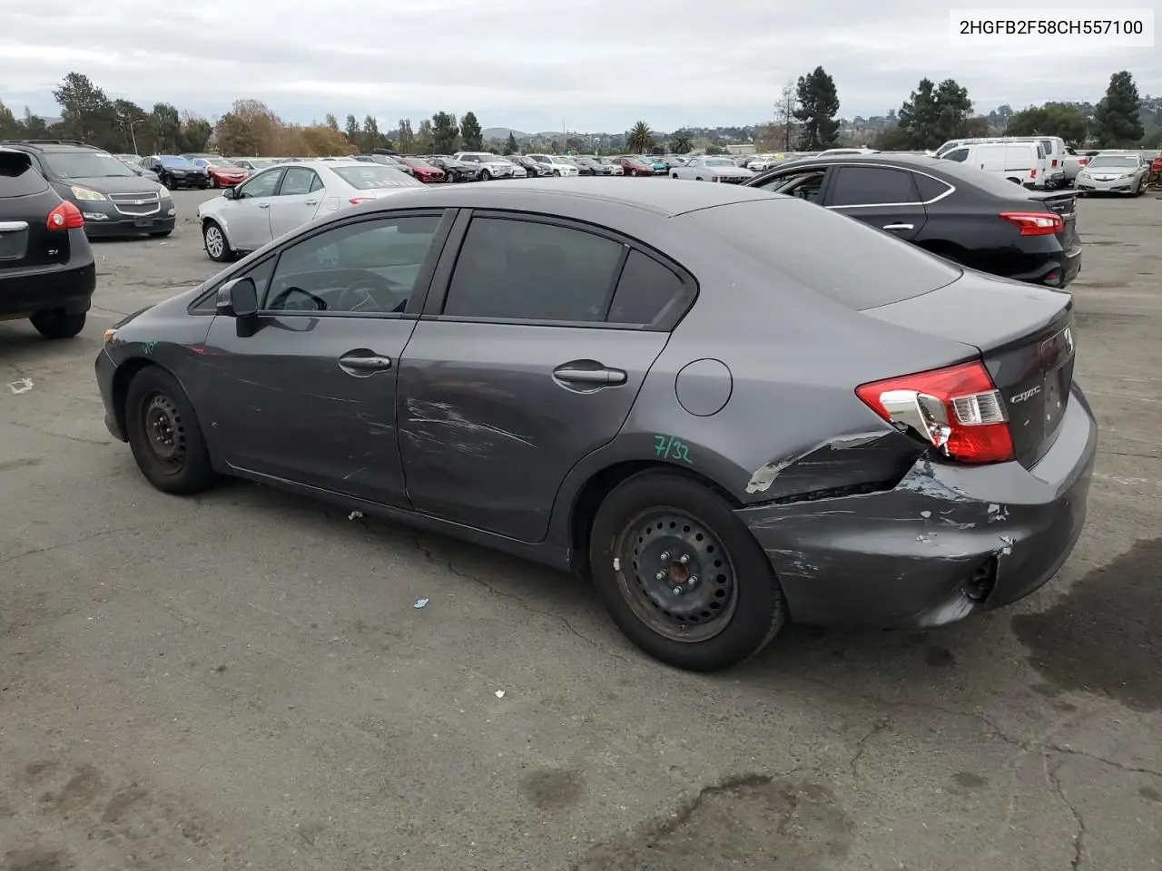 2HGFB2F58CH557100 2012 Honda Civic Lx