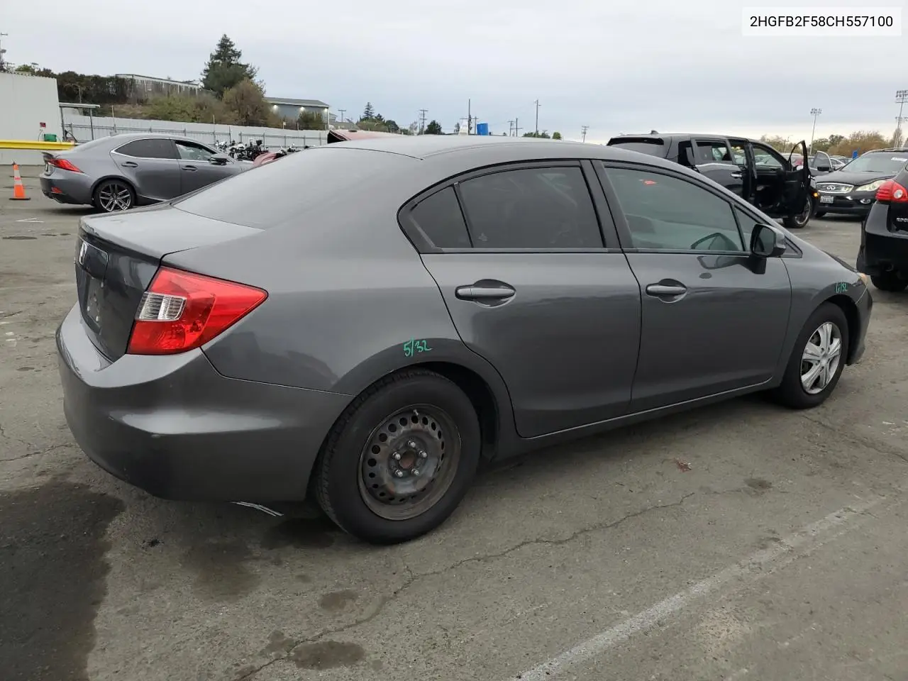 2HGFB2F58CH557100 2012 Honda Civic Lx
