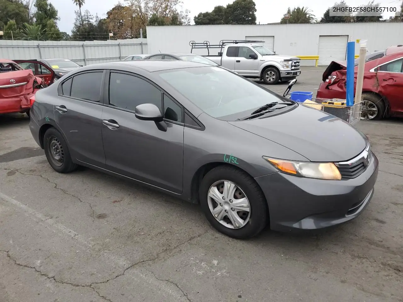2HGFB2F58CH557100 2012 Honda Civic Lx