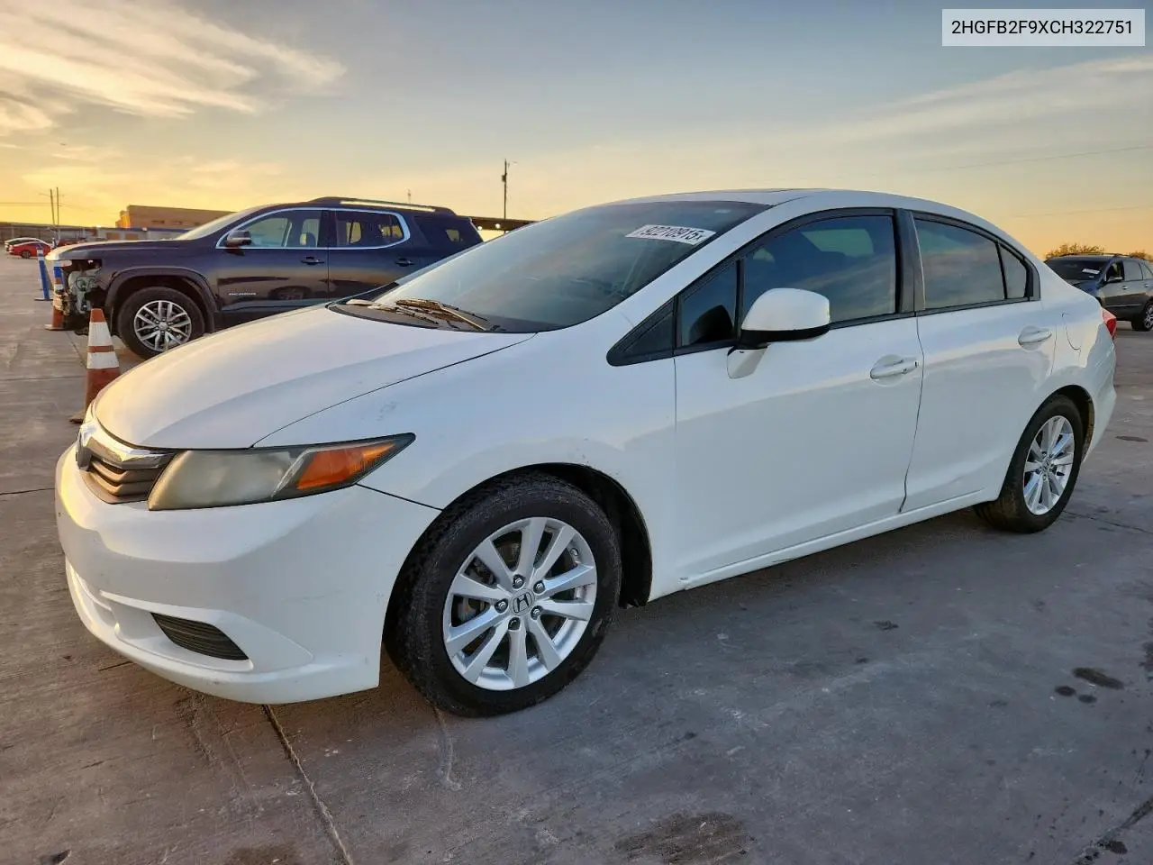 2HGFB2F9XCH322751 2012 Honda Civic Exl