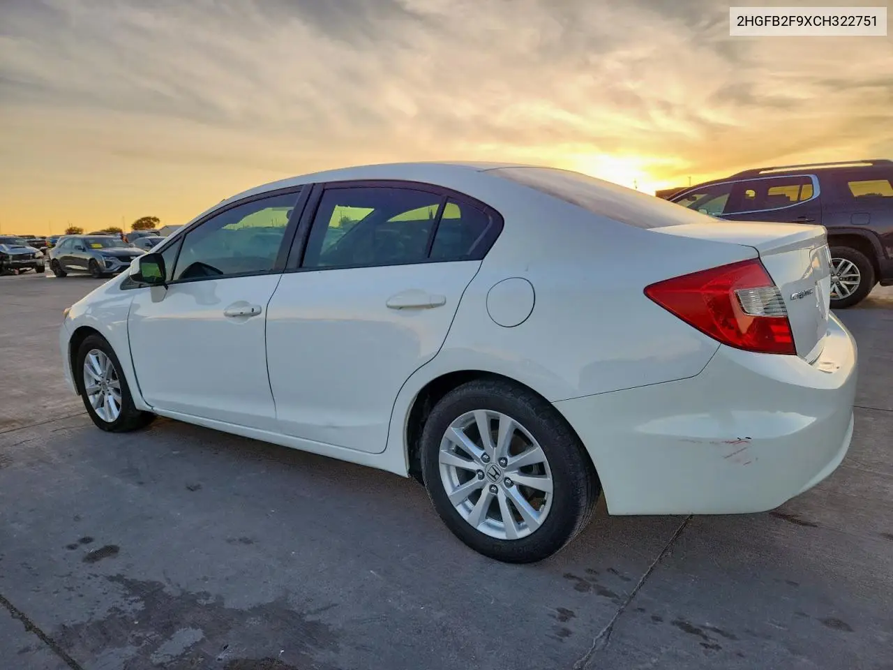 2HGFB2F9XCH322751 2012 Honda Civic Exl