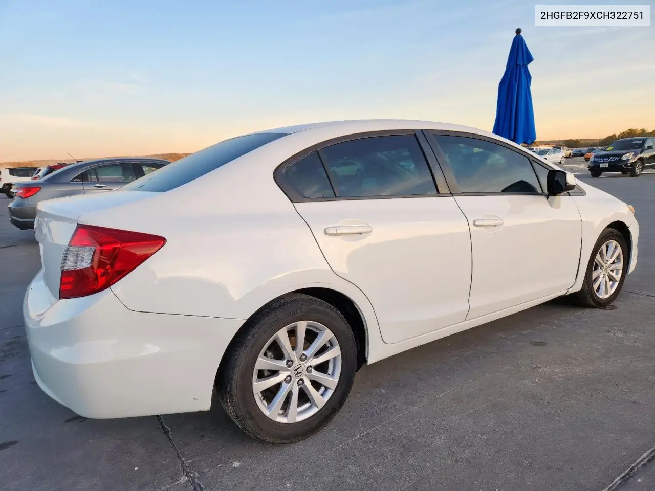 2HGFB2F9XCH322751 2012 Honda Civic Exl