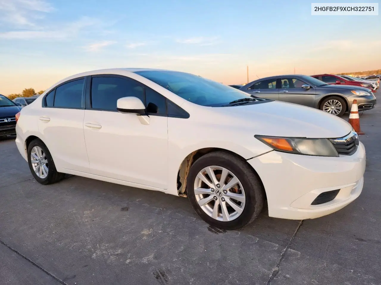 2HGFB2F9XCH322751 2012 Honda Civic Exl