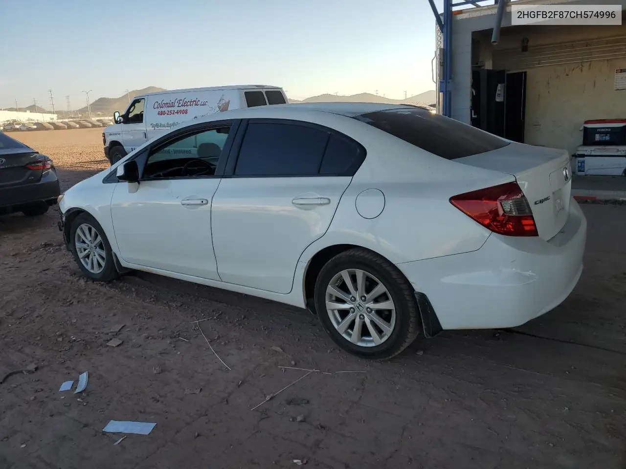 2HGFB2F87CH574996 2012 Honda Civic Ex