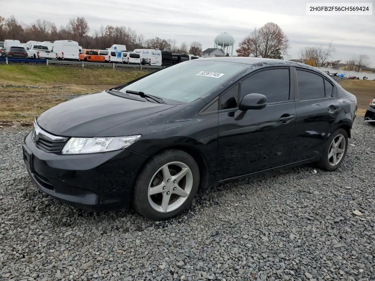 2HGFB2F56CH569424 2012 Honda Civic Lx