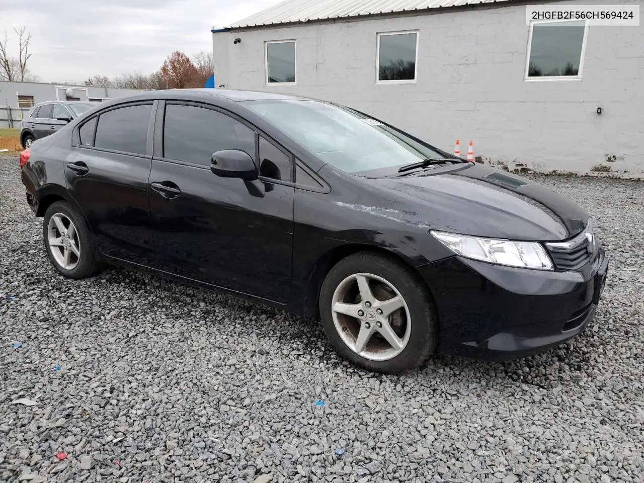 2HGFB2F56CH569424 2012 Honda Civic Lx