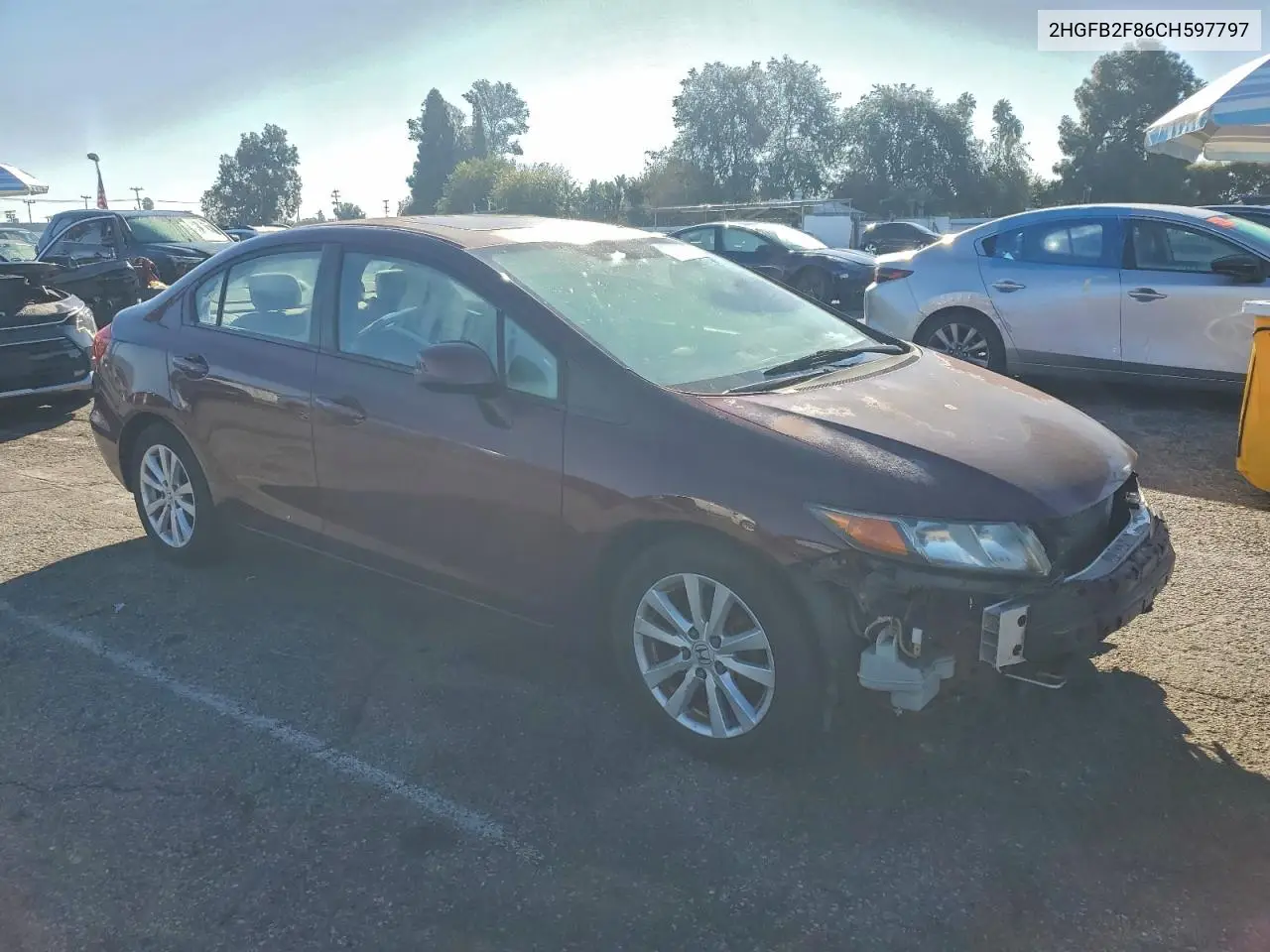 2HGFB2F86CH597797 2012 Honda Civic Ex