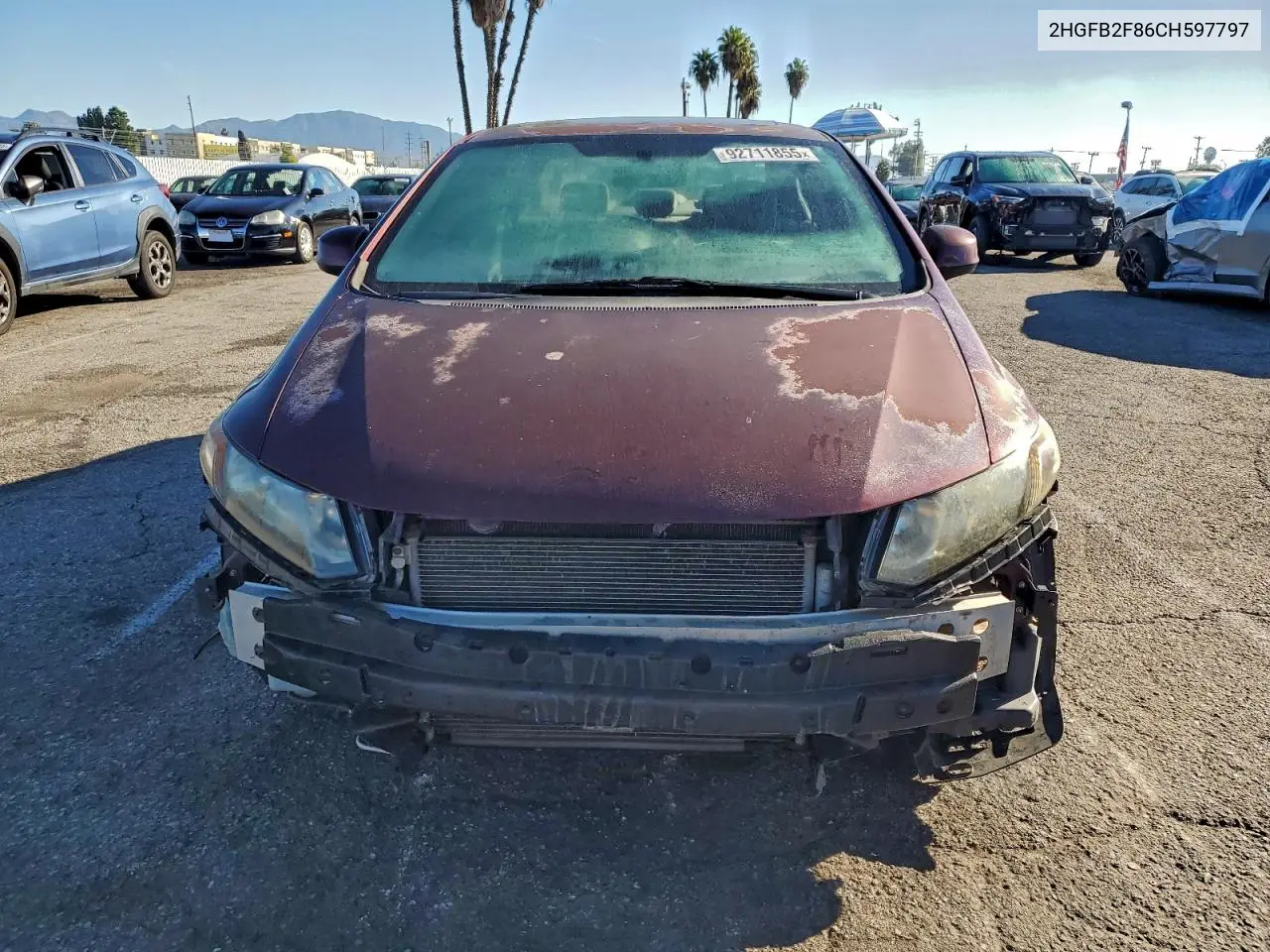 2HGFB2F86CH597797 2012 Honda Civic Ex