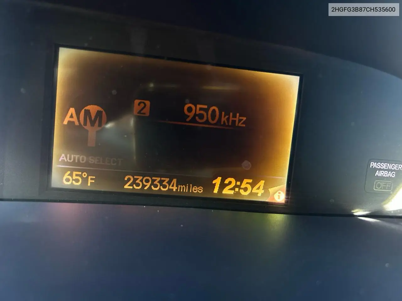 2HGFG3B87CH535600 2012 Honda Civic Ex