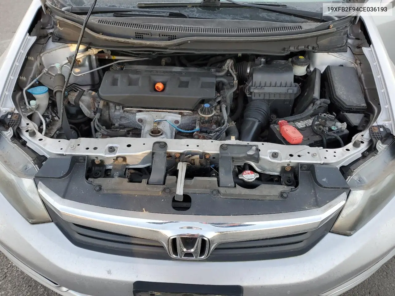 19XFB2F94CE036193 2012 Honda Civic Exl