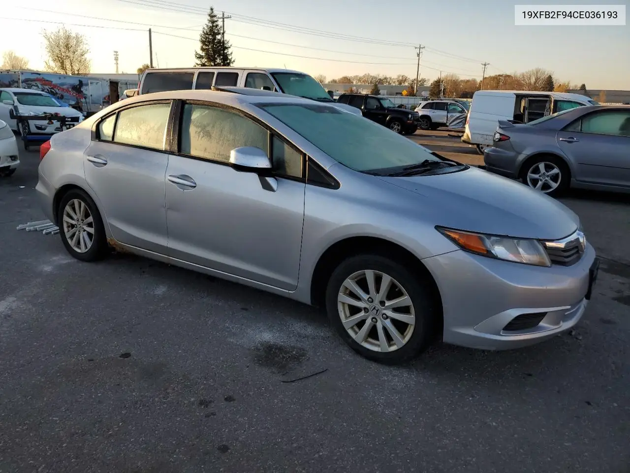 19XFB2F94CE036193 2012 Honda Civic Exl