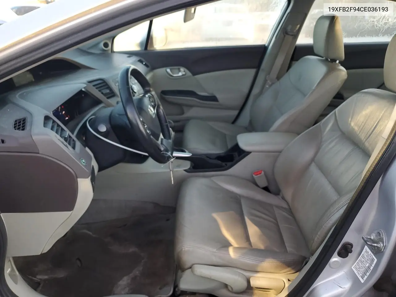 19XFB2F94CE036193 2012 Honda Civic Exl