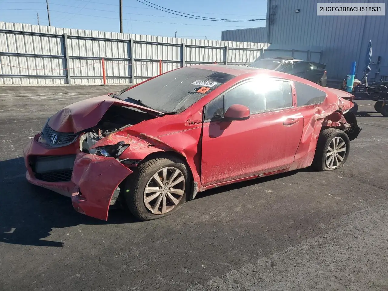 2HGFG3B86CH518531 2012 Honda Civic Ex