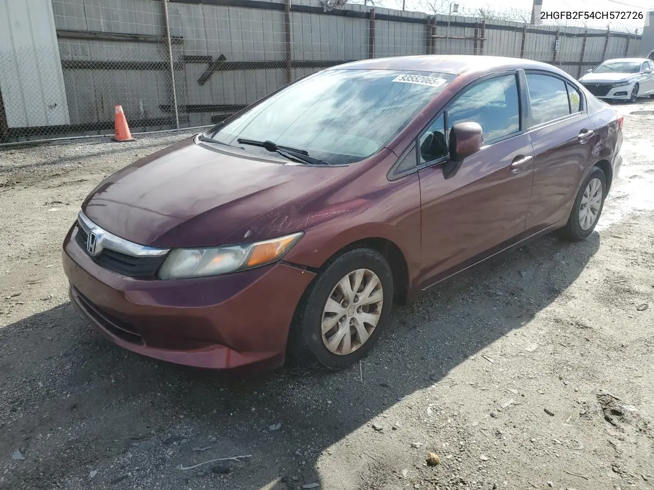 2HGFB2F54CH572726 2012 Honda Civic Lx