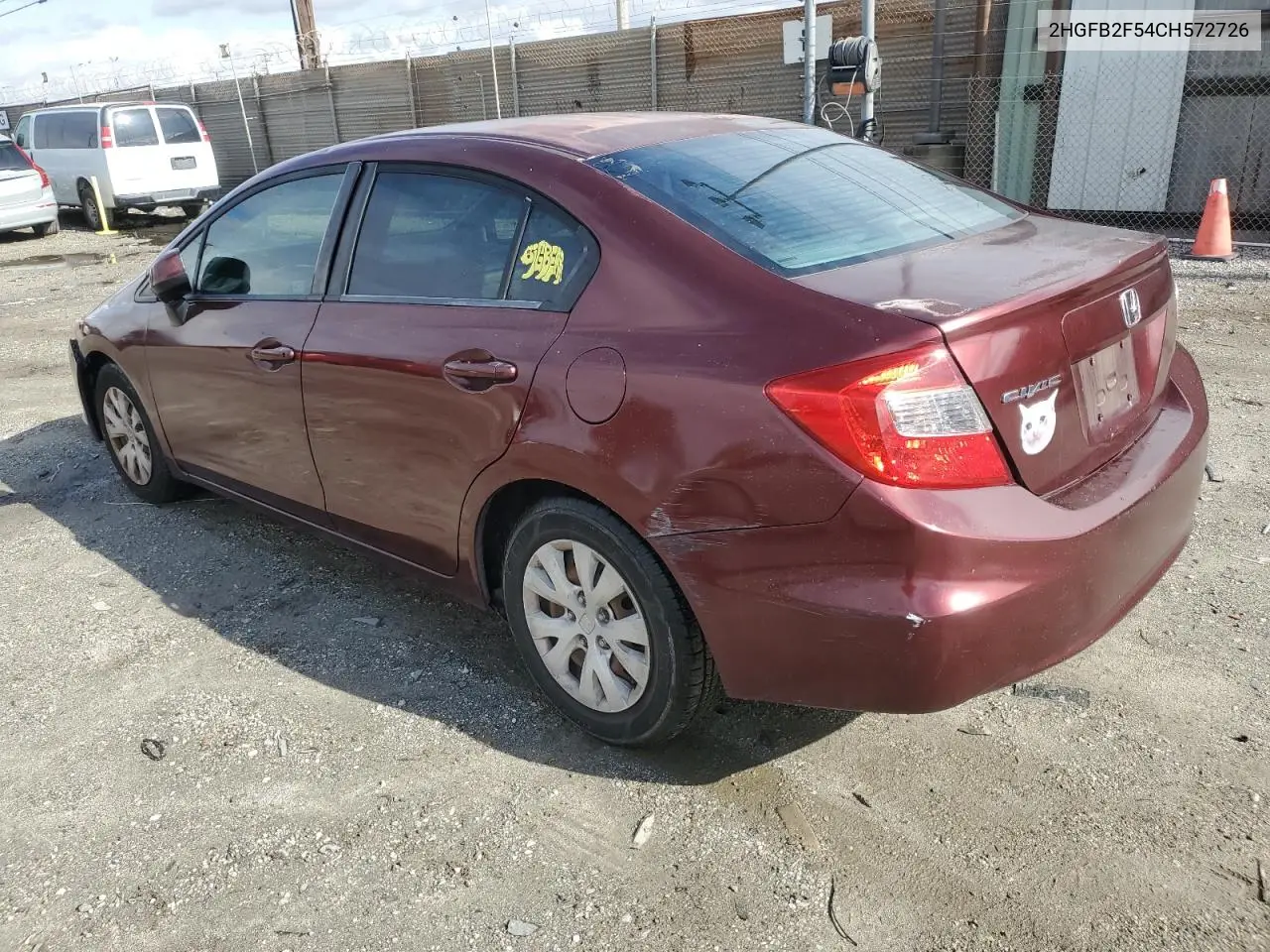 2HGFB2F54CH572726 2012 Honda Civic Lx