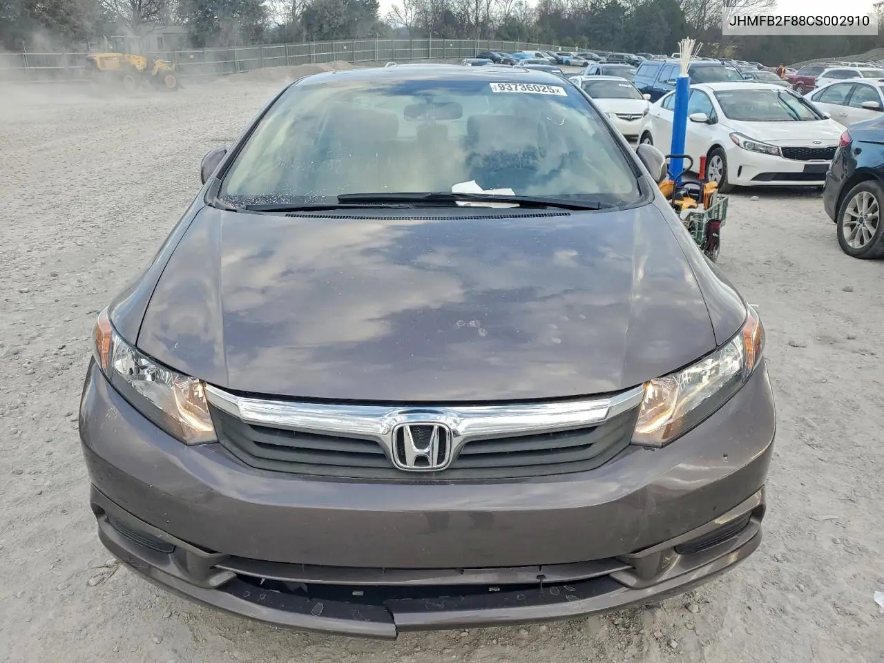 JHMFB2F88CS002910 2012 Honda Civic Ex