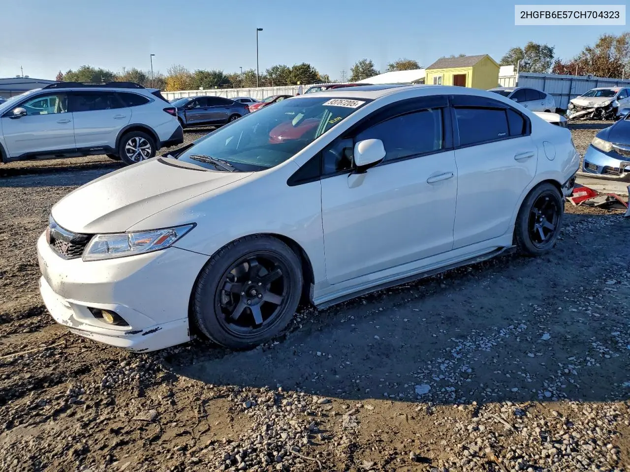 2HGFB6E57CH704323 2012 Honda Civic Si