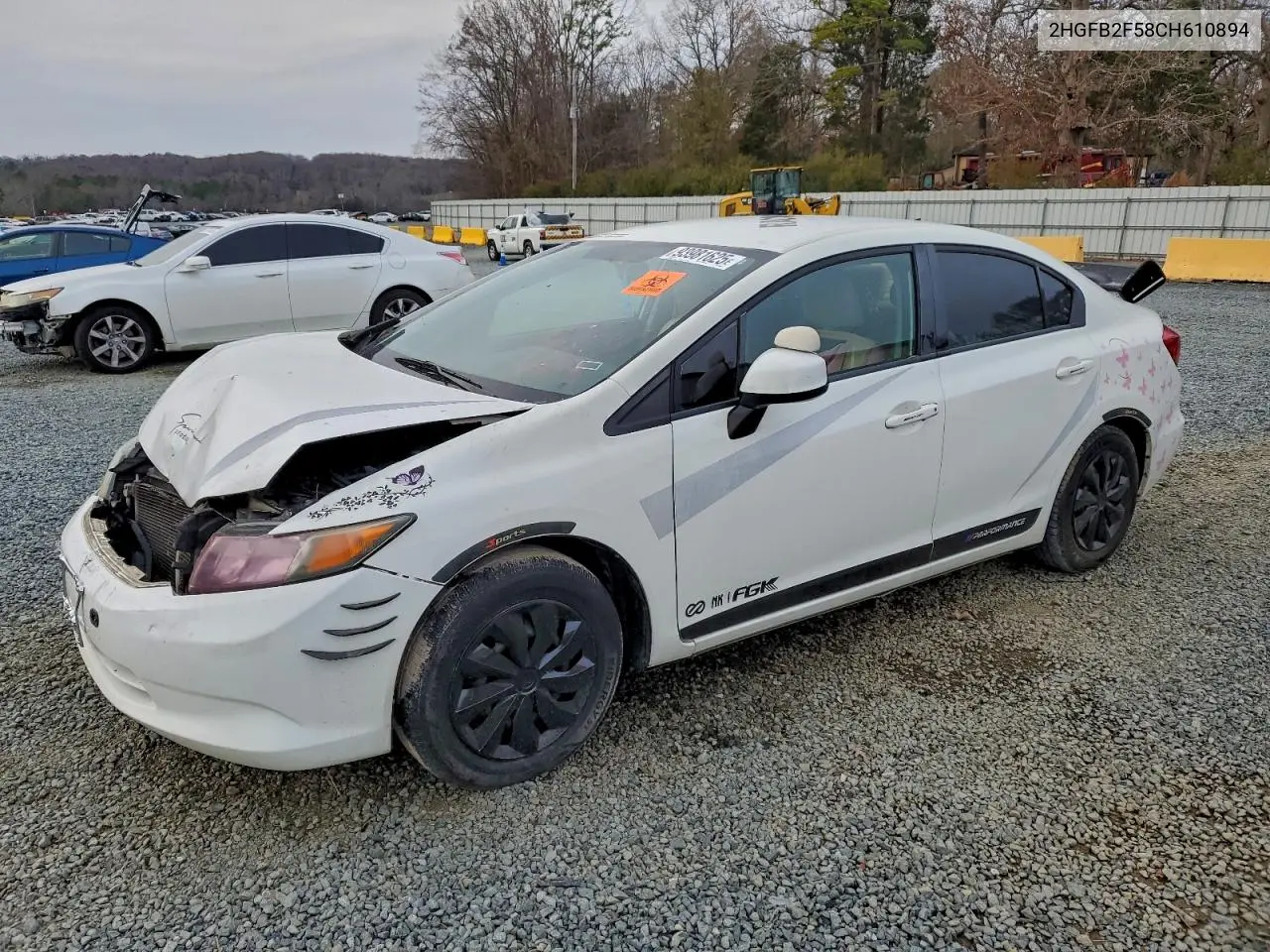 2HGFB2F58CH610894 2012 Honda Civic Lx