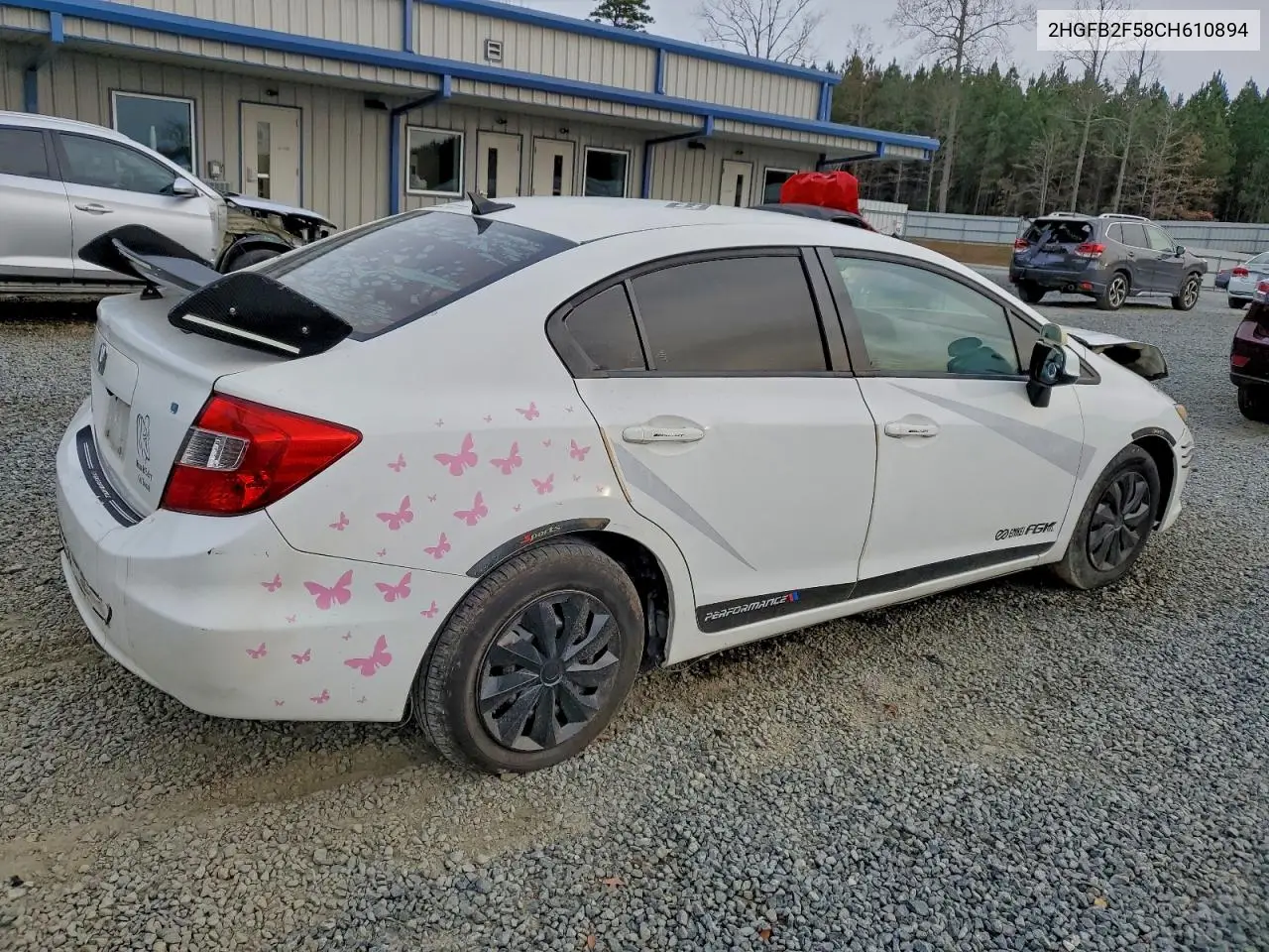 2HGFB2F58CH610894 2012 Honda Civic Lx
