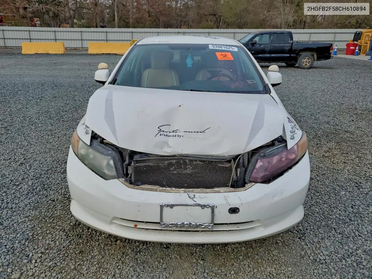 2HGFB2F58CH610894 2012 Honda Civic Lx