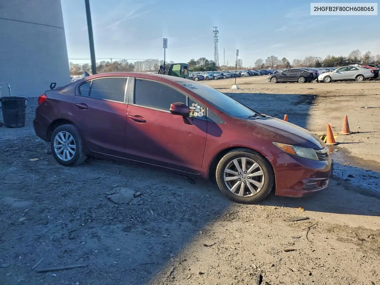 2HGFB2F80CH608065 2012 Honda Civic Ex