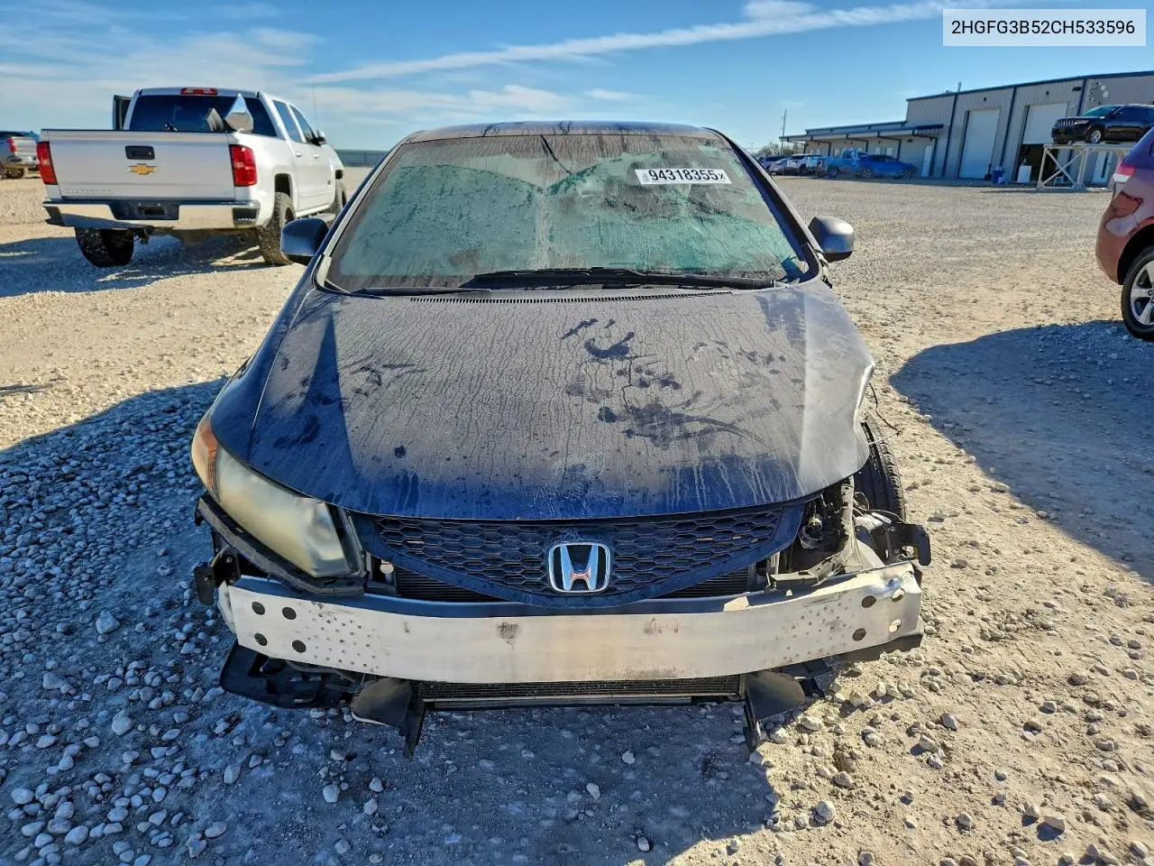 2HGFG3B52CH533596 2012 Honda Civic Lx
