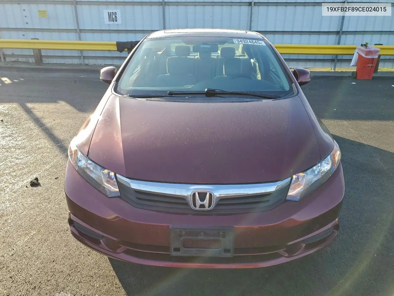 19XFB2F89CE024015 2012 Honda Civic Ex