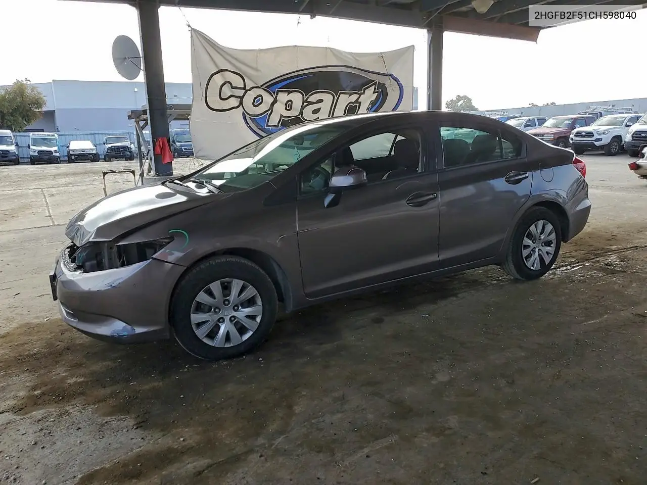 2HGFB2F51CH598040 2012 Honda Civic Lx