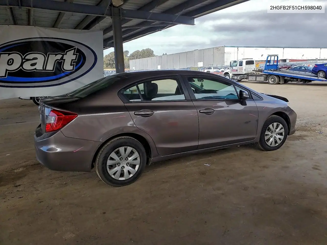 2HGFB2F51CH598040 2012 Honda Civic Lx