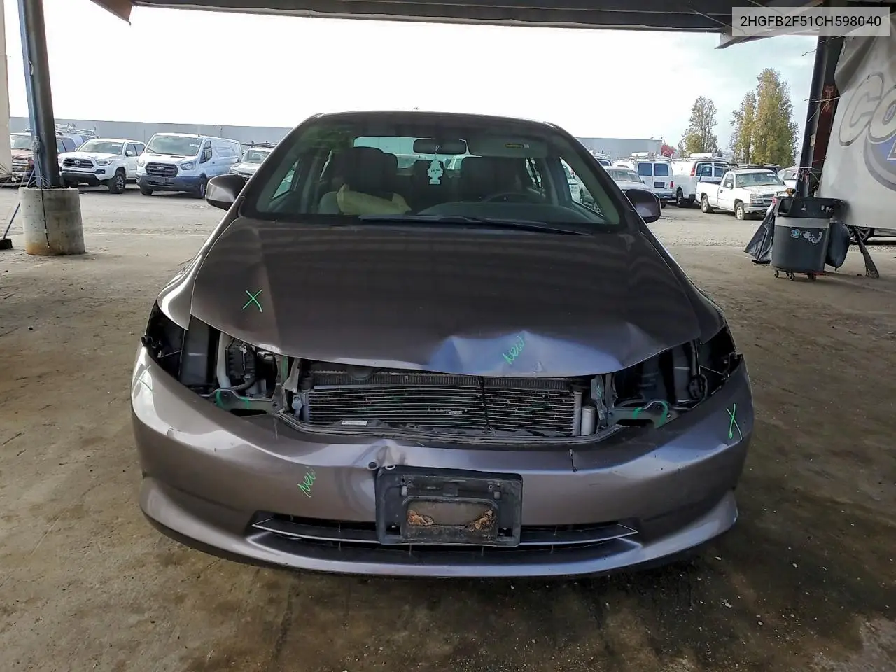 2HGFB2F51CH598040 2012 Honda Civic Lx