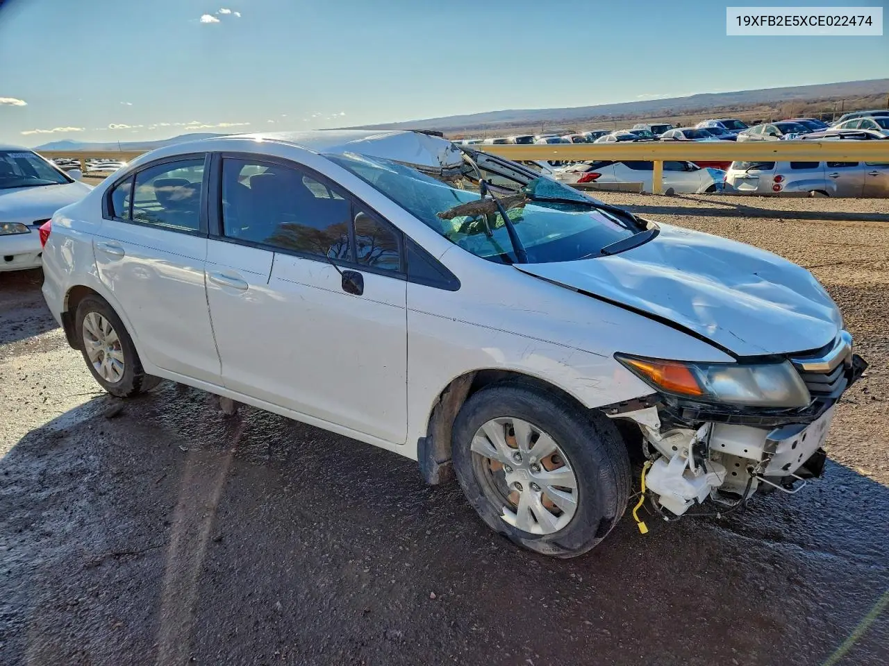19XFB2E5XCE022474 2012 Honda Civic Lx