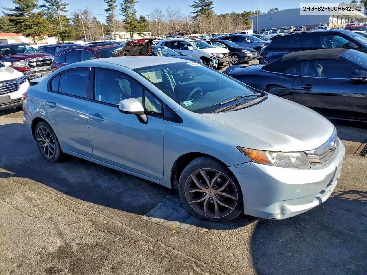 2HGFB2F50CH542042 2012 Honda Civic Lx