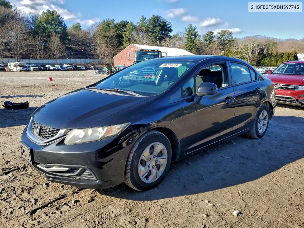 2HGFB2F5XDH597745 2013 Honda Civic Lx