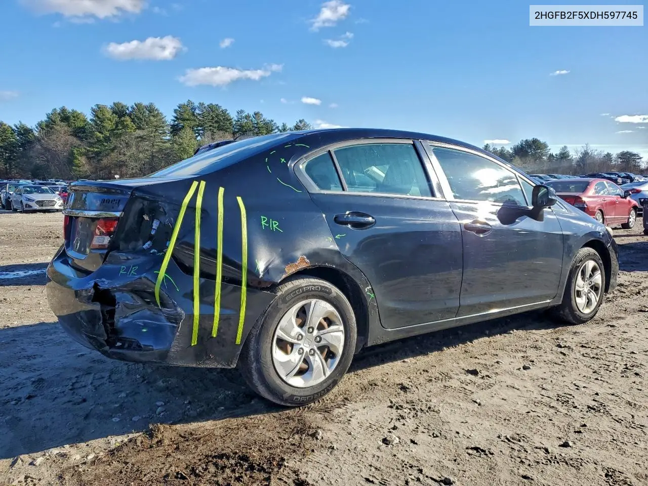 2HGFB2F5XDH597745 2013 Honda Civic Lx