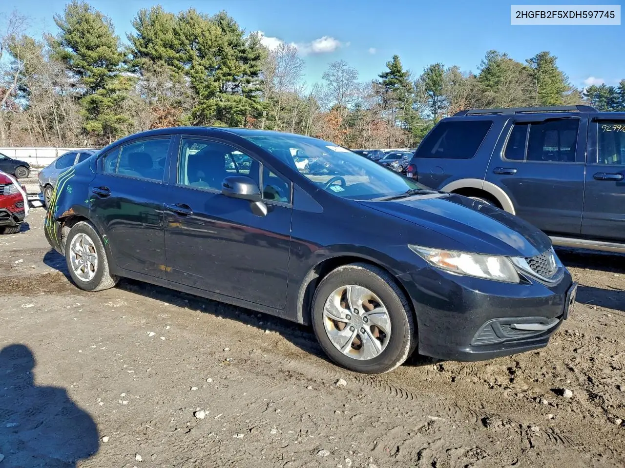2HGFB2F5XDH597745 2013 Honda Civic Lx