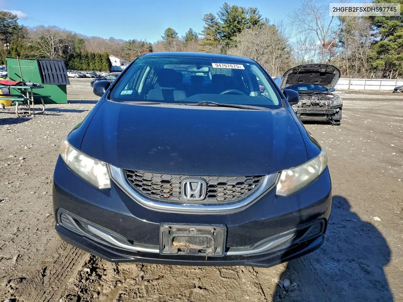 2HGFB2F5XDH597745 2013 Honda Civic Lx