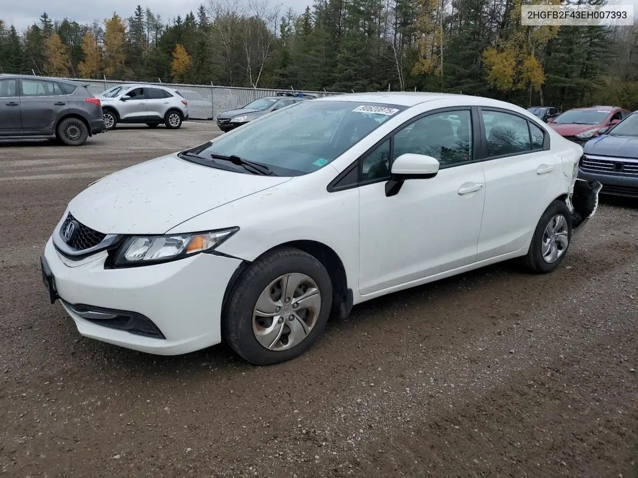 2HGFB2F43EH007393 2014 Honda Civic Lx