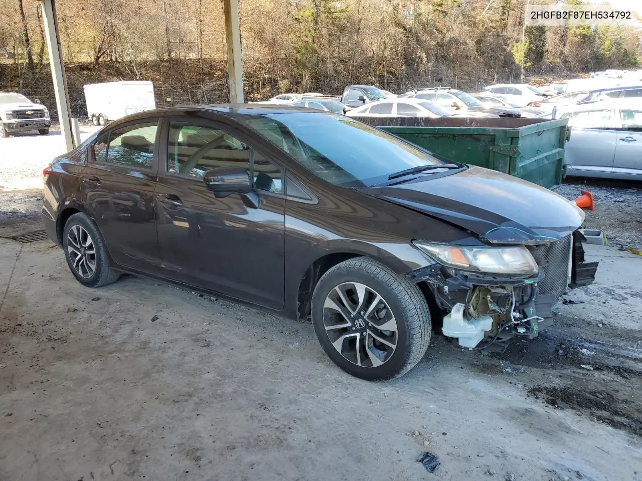 2HGFB2F87EH534792 2014 Honda Civic Ex